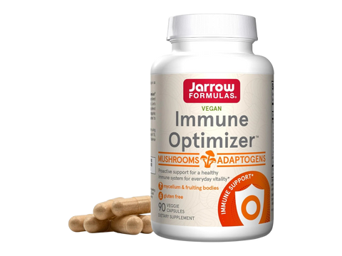 Jarrow Formulas Immune Optimizer Mushroom and Adaptogen Immune Support Supplement – 90 Veggie Capsules bottle front view