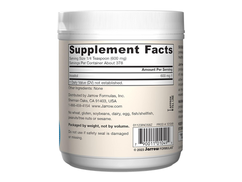 Jarrow Formulas Inositol 600 mg Powder Dietary Supplement – 227 g product barcode on container