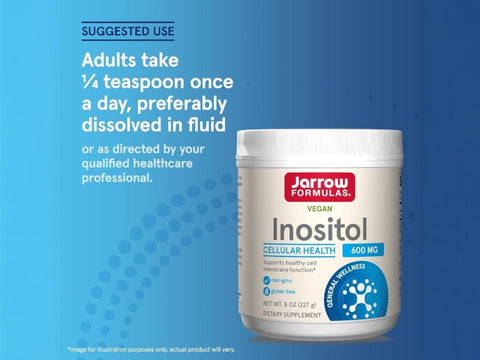 Jarrow Formulas Inositol 600 mg Powder Dietary Supplement – 227 g How to Use directions label