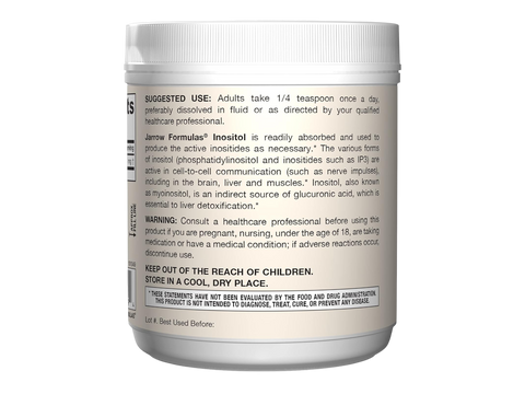 Jarrow Formulas Inositol 600 mg Powder Dietary Supplement – 227 g benefits infographic for brain and nervous system support