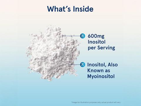 Jarrow Formulas Inositol 600 mg Powder Dietary Supplement – 227 g ingredients and product information label