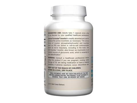 Jarrow Formulas Inositol 750 mg Supplement – 100 Veggie Capsules benefits infographic for brain and nervous system support