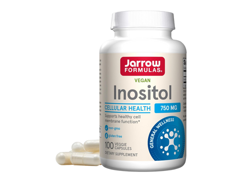 Jarrow Formulas Inositol 750 mg Supplement – 100 Veggie Capsules bottle front view