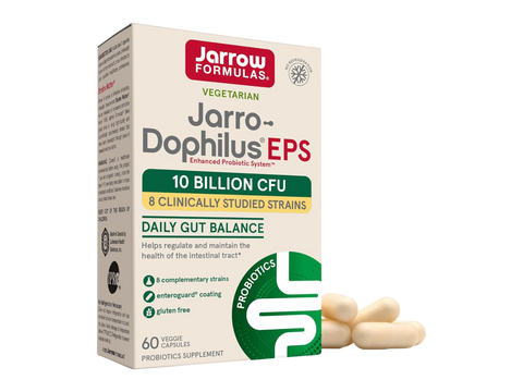 Jarrow Formulas Jarro-Dophilus EPS Multi-Strain Probiotic Supplement – 60 EnteroGuard Veggie Capsules box front view