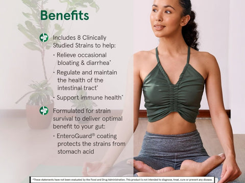 Jarrow Formulas Jarro-Dophilus EPS Multi-Strain Probiotic Supplement – 60 EnteroGuard Veggie Capsules probiotic strains infographic