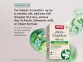 Jarrow Formulas Jarro-Dophilus Infant 1 Billion CFU Probiotic Supplement – 15 ml How to Use directions panel