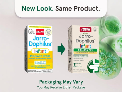 Jarrow Formulas Jarro-Dophilus Infant 1 Billion CFU Probiotic Supplement – 15 ml bottle with dropper front view packaging may vary