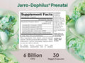 Jarrow Formulas Jarro-Dophilus Prenatal Maternity Probiotics 6 Billion CFU – 30 Veggie Capsules Supplement Facts panel