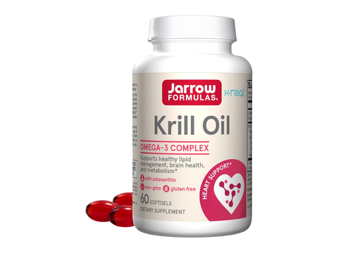 Jarrow Formulas Krill Oil Omega-3 Supplement – 60 Softgels bottle front view