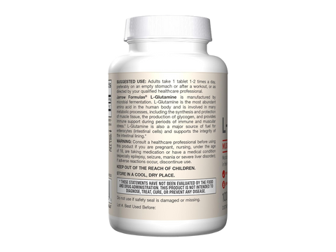 Jarrow Formulas L-Glutamine 1000 mg Amino Acid Supplement – 100 Tablets How to Use directions label