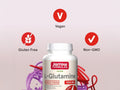 Jarrow Formulas L-Glutamine 1000 mg Amino Acid Supplement – 100 Tablets bottle angled view