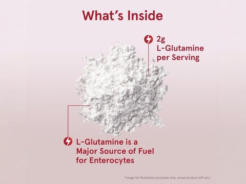 Jarrow Formulas L-Glutamine Powder Amino Acid Supplement – 1000 g ingredients and product information label