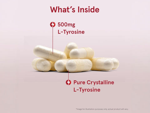 Jarrow Formulas L-Tyrosine 500 mg Amino Acid Supplement – 100 Capsules ingredients and product information label