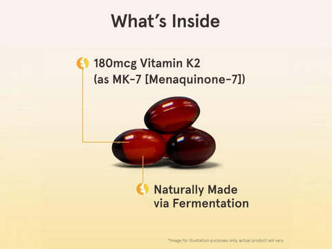 Jarrow Formulas MK-7 180 mcg Vitamin K2 Supplement – 30 Softgels ingredients and product information label