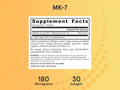 Jarrow Formulas MK-7 180 mcg Vitamin K2 Supplement – 30 Softgels Supplement Facts panel