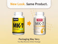 Jarrow Formulas MK-7 180 mcg Vitamin K2 Supplement – 30 Softgels bottle front view- Packaging Mary Vary