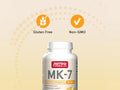 Jarrow Formulas MK-7 90 mcg Vitamin K2 Supplement – 60–120 Softgels bottle angled view with softgels