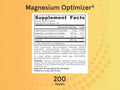 Jarrow Formulas Magnesium Optimizer Magnesium Mineral Supplement – 200 Easy-Solv Tablets Supplement Facts panel