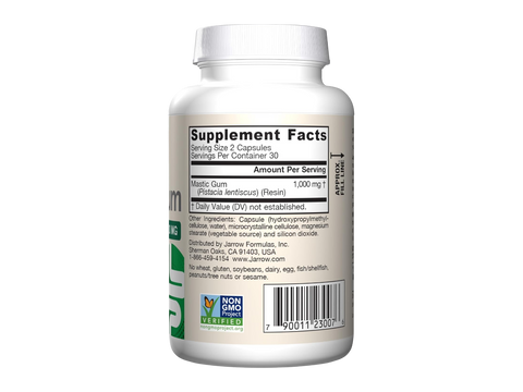 Jarrow Formulas Mastic Gum 1000 mg Digestive Health Supplement – 60 Veggie Capsules product barcode on bottle