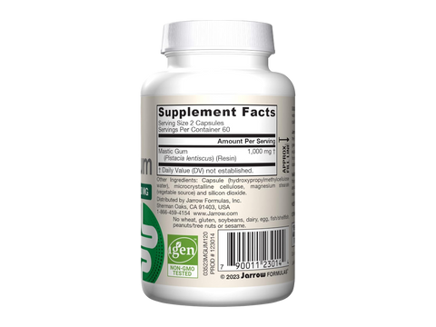 Jarrow Formulas Mastic Gum 1000 mg Digestive Health Supplement – 120 Veggie Capsules product barcode on bottle