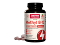Jarrow Formulas Methyl B-12 Cherry 5000 mcg Vitamin B12 Supplement – 60–90 Chewable Tablets benefits infographic for energy metabolism and nervous system support