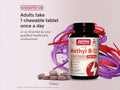 Jarrow Formulas Methyl B-12 Cherry 5000 mcg Vitamin B12 Supplement – 60–90 Chewable Tablets How to Use directions label