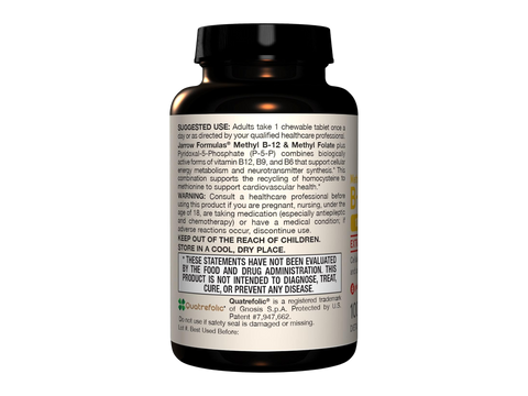 Jarrow Formulas Methyl B-12 and Methyl Folate Vitamin B Supplement – 100 Chewable Tablets How to Use directions label