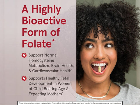 Jarrow Formulas Methyl Folate 400 mcg Folate Supplement – 60 Veggie Capsules benefits infographic for methylation and cardiovascular support