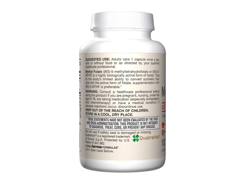 Jarrow Formulas Methyl Folate 1000 mcg Folate Supplement – 100 Veggie Capsules How to Use directions label