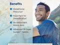 Jarrow Formulas NAC Sustain N-Acetyl-L-Cysteine 600 mg Antioxidant Supplement – 60 Tablets benefits infographic for antioxidant and cellular support