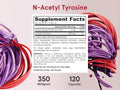 Jarrow Formulas N-Acetyl Tyrosine 350 mg Amino Acid Supplement – 120 Capsules Supplement Facts panel