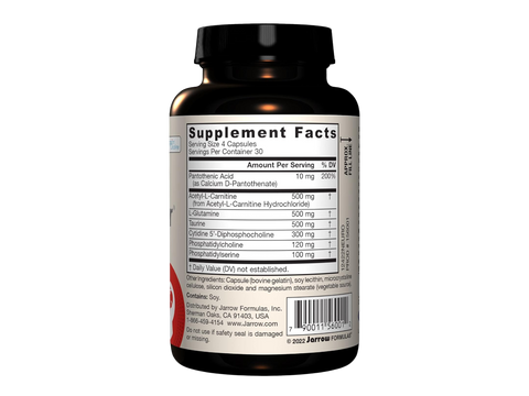 Jarrow Formulas Neuro Optimizer Brain Health and Cognitive Support Supplement – 120 Capsules product barcode on bottle