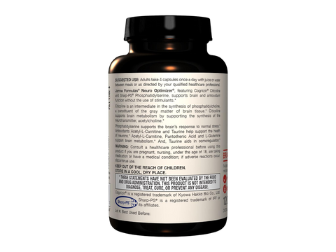 Jarrow Formulas Neuro Optimizer Brain Health and Cognitive Support Supplement – 120 Capsules How to Use directions label