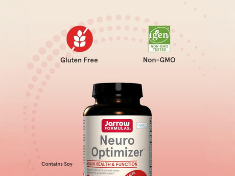 Jarrow Formulas Neuro Optimizer Brain Health and Cognitive Support Supplement – 120 Capsules bottle angled view