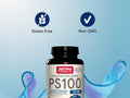 Jarrow Formulas PS 100 Phosphatidylserine 100 mg Brain Health Supplement – 120 Capsules bottle angled view