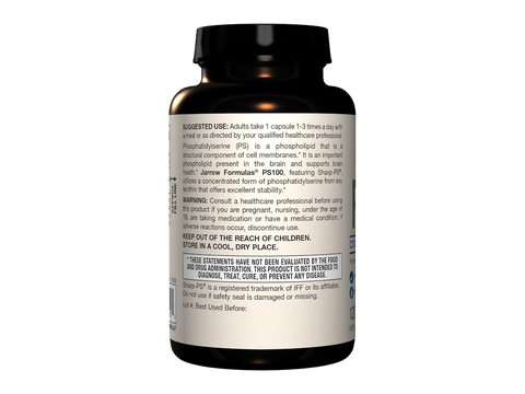 Jarrow Formulas PS 100 Phosphatidylserine 100 mg Brain Health Supplement – 120 Capsules How to Use directions label