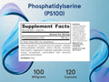 Jarrow Formulas PS 100 Phosphatidylserine 100 mg Brain Health Supplement – 120 Capsules Supplement Facts panel