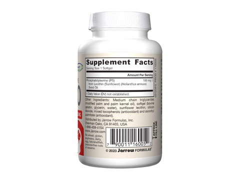 Jarrow Formulas PS 100 Phosphatidylserine 100 mg Brain Health Supplement – 30 Softgels product barcode on bottle