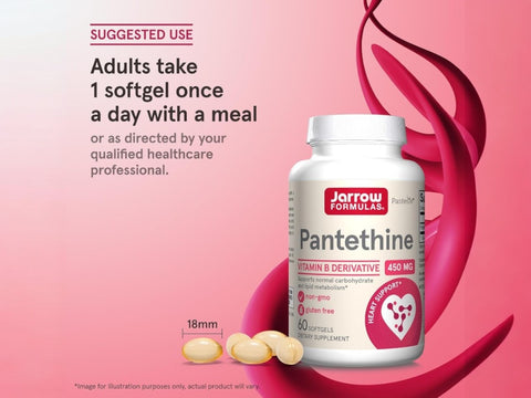 Jarrow Formulas Pantethine 450 mg Vitamin B5 Derivative Supplement – 60 Softgels How to Use directions label