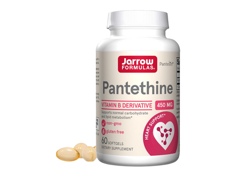 Jarrow Formulas Pantethine 450 mg Vitamin B5 Derivative Supplement – 60 Softgels bottle front view