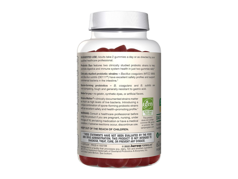 Jarrow Formulas Probiotic Duo Gummies Probiotic Supplement – 60 Count How to Use directions label