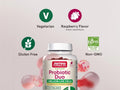 Jarrow Formulas Probiotic Duo Gummies Probiotic Supplement – 60 Count bottle angled view with gummies