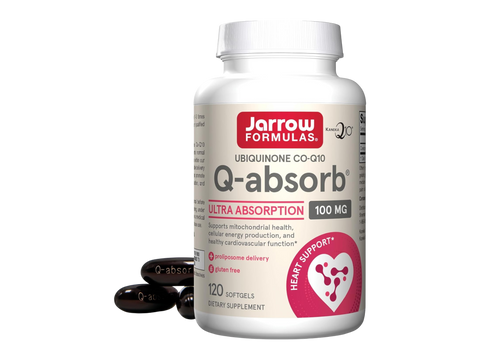 Jarrow Formulas Q-Absorb Co-Q10 100 mg Antioxidant Supplement – 120 Softgels bottle front view
