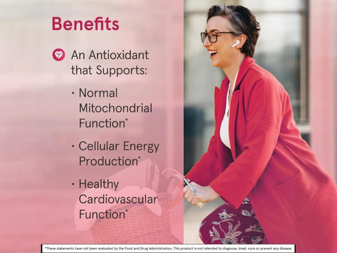 Jarrow Formulas Q-Absorb Co-Q10 100 mg Antioxidant Supplement – 60–120 Softgels benefits infographic for heart and cellular energy support
