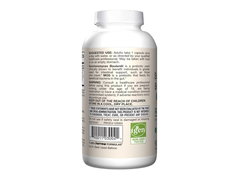 Jarrow Formulas Saccharomyces Boulardii 5 Billion CFU Probiotic Yeast Supplement – 90 Veggie Capsules product barcode on bottle