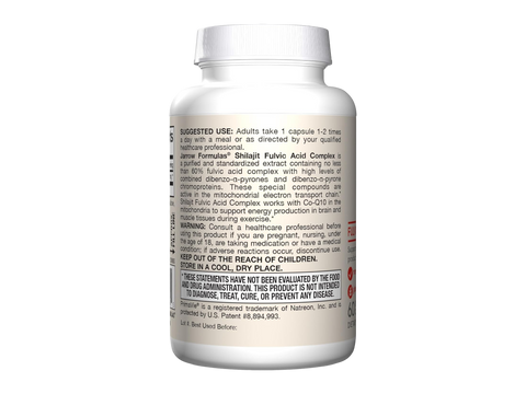 Jarrow Formulas Shilajit Fulvic Acid Complex 250 mg Energy Support Supplement – 60 Capsules How to Use directions label
