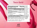 Jarrow Formulas Toco-Sorb Vitamin E Tocotrienol Complex Supplement – 60 Softgels Supplement Facts panel