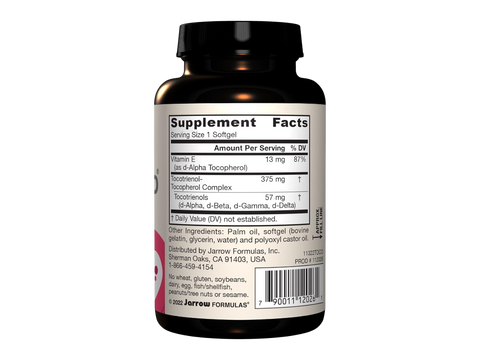 Jarrow Formulas Toco-Sorb Vitamin E Tocotrienol Complex Supplement – 60 Softgels product barcode on bottle