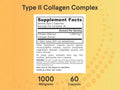 Jarrow Formulas Type II Collagen Complex 1000 mg Joint Support Supplement – 60 Capsules Supplement Facts panel