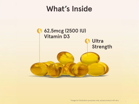 Jarrow Formulas Vitamin D3 2500 IU Vitamin D Supplement – 100 Softgels ingredients and product information label